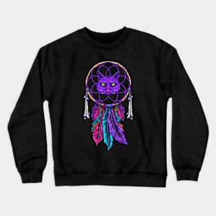 Cat Dreamcatcher Illustration Crewneck Sweatshirt